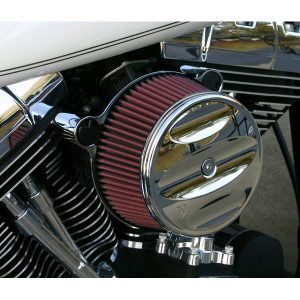 #172-781: Scalloped Chrome 5-1/2" Air Filter Cover|#172-780: Smooth Chrome 5-1/2" Air Filter Cover|