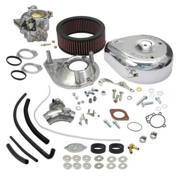 SS “Shorty” E Carb Kits 取寄せ エスアンドエス サイクル 110-0099 Super EおよびG Shortyキャブレターキット CARBURETOR SS E BLK E Carbure #DRAG #10010043