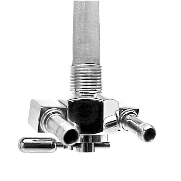Pingel Power-Flow Dual Outlet Petcock Fuel Valve – 3/8 NPT – Fits Early Suzuki GSXR, 32GSXR-D-AH