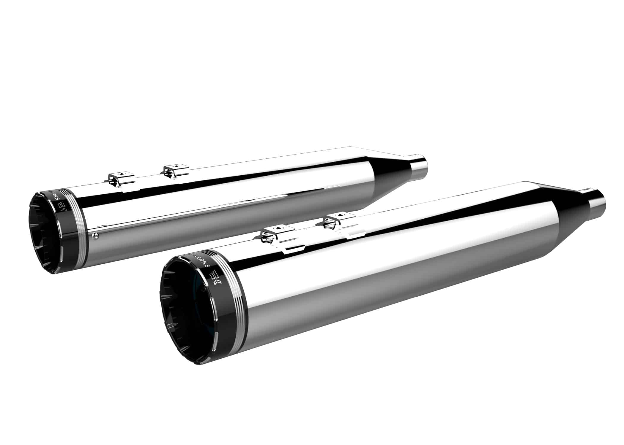 KHROME WERKS M8 4.5″ HIGH PERFORMANCE BILLET TIPPED SLIPON MUFFLERS