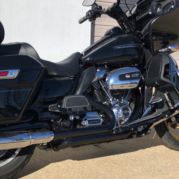 D&D BLACK M8 2INTO2 XCAT HEADERS W/SHIELDS Zippers Performance