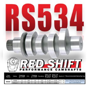 Red Shift RS534 Cam for Generation II Milwaukee-Eight® Engines